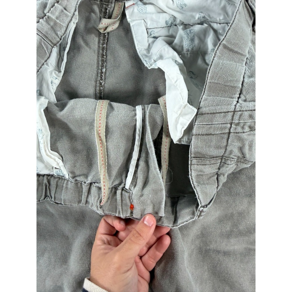 Tommy‎ Bahama Shorts Men's 2XB Gray Linen Cargo Pockets Elastic Waist Mid Rise - Picture 5 of 10
